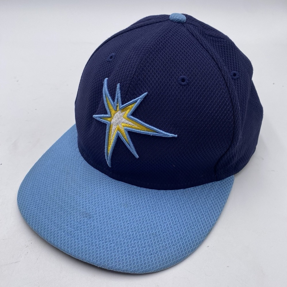 Tampa Bay Rays Hat New‎ Era 59Fifty Fitted Size 7 5/8 Blue Alternate Logo